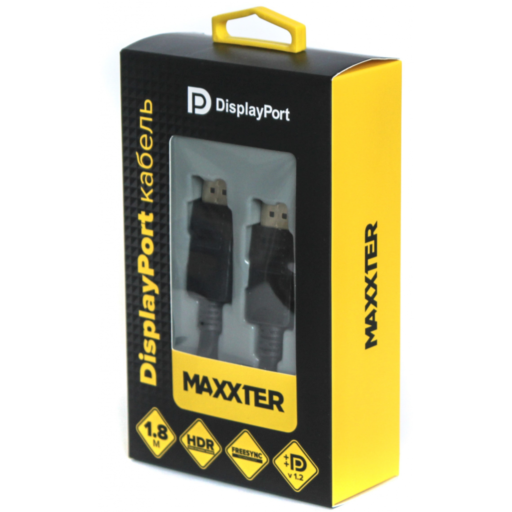 Кабель мультимедійний DisplayPort to DisplayPort 1.8m v1.2 Maxxter (CCBP-DP-DP-1.8) - фото 2 Кабель мультимедійний DisplayPort to DisplayPort 1.8m v1.2 Maxxter (CCBP-DP-DP-1.8) - фото 2