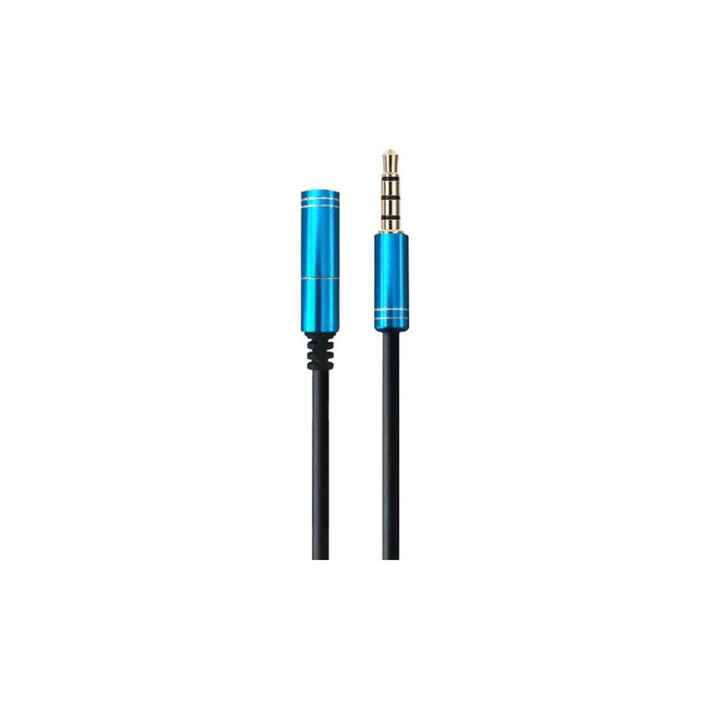 Кабель мультимедійний Maxxter 3.5 мм jack M to F 1.0m 4-pin (A-3434-1m) - головне фото