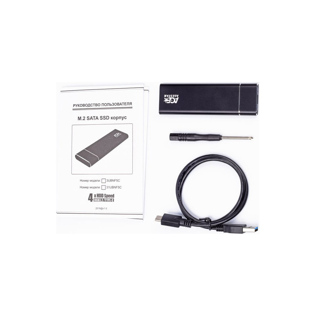 Кишеня зовнішня AgeStar M2 NGFF black (3UBNF5C (Black)) - фото 3 Кишеня зовнішня AgeStar M2 NGFF black (3UBNF5C (Black)) - фото 3