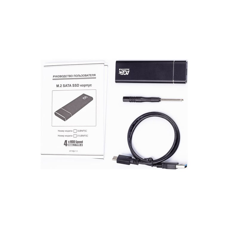 Кишеня зовнішня AgeStar M2 NGFF black (3UBNF5C (Black)) - фото 3