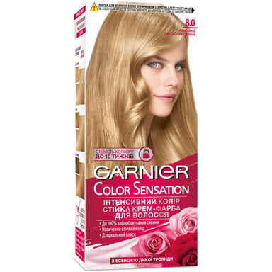 Фарба для волосся Garnier Color Sensation 8.0 Сяючий світло-русявий 110 мл (3600541135901) - фото 1