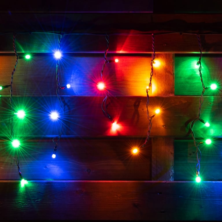 Гірлянда YES! Fun штора LED вулична 80 ламп, IP65, багатобарвна (801168) - фото 1