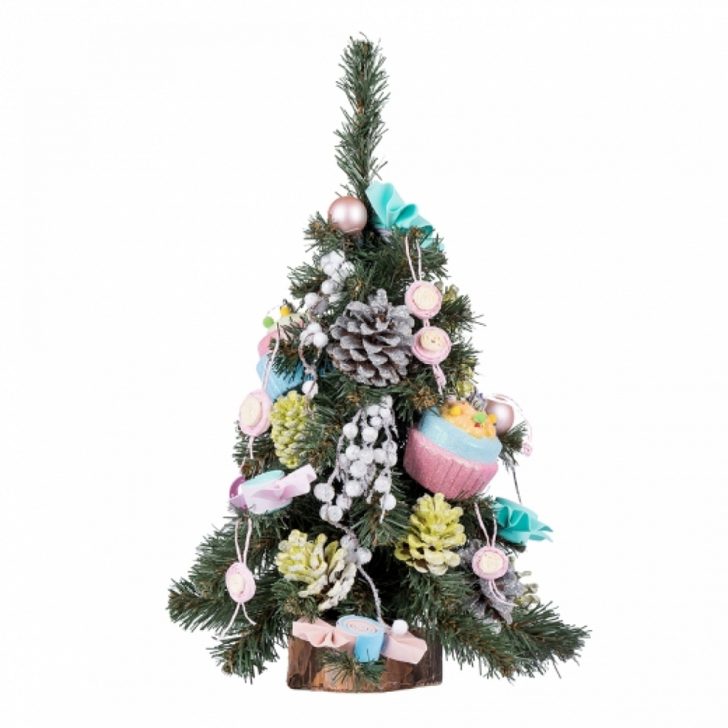 Штучна ялинка YES! Fun Маршмелоу з прикрасами 0,45 м (904443) - фото 1