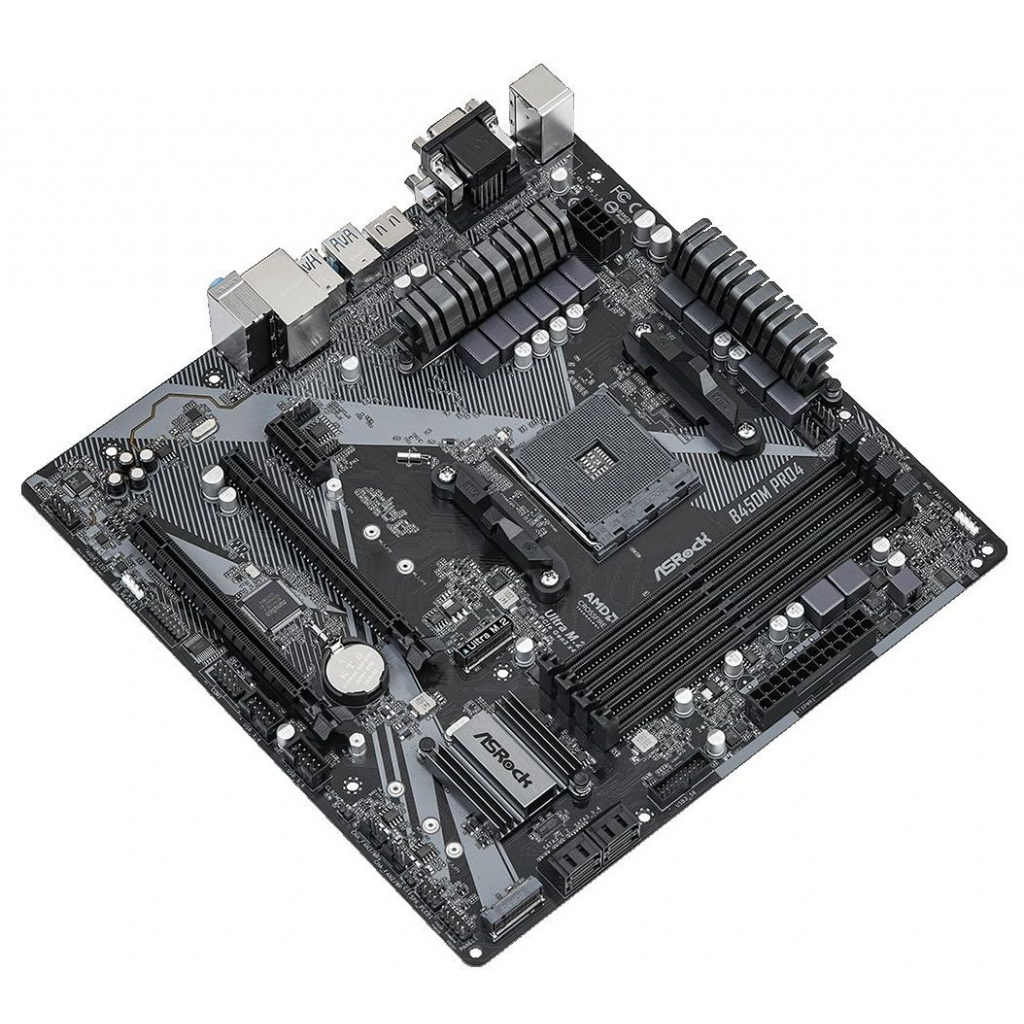 Материнська плата ASRock B450M PRO4 R2.0 - фото 3 Материнська плата ASRock B450M PRO4 R2.0 - фото 3