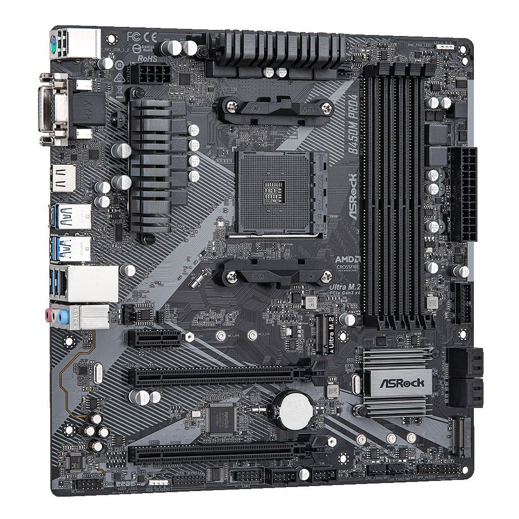 Материнська плата ASRock B450M PRO4 R2.0 - фото 4 Материнська плата ASRock B450M PRO4 R2.0 - фото 4