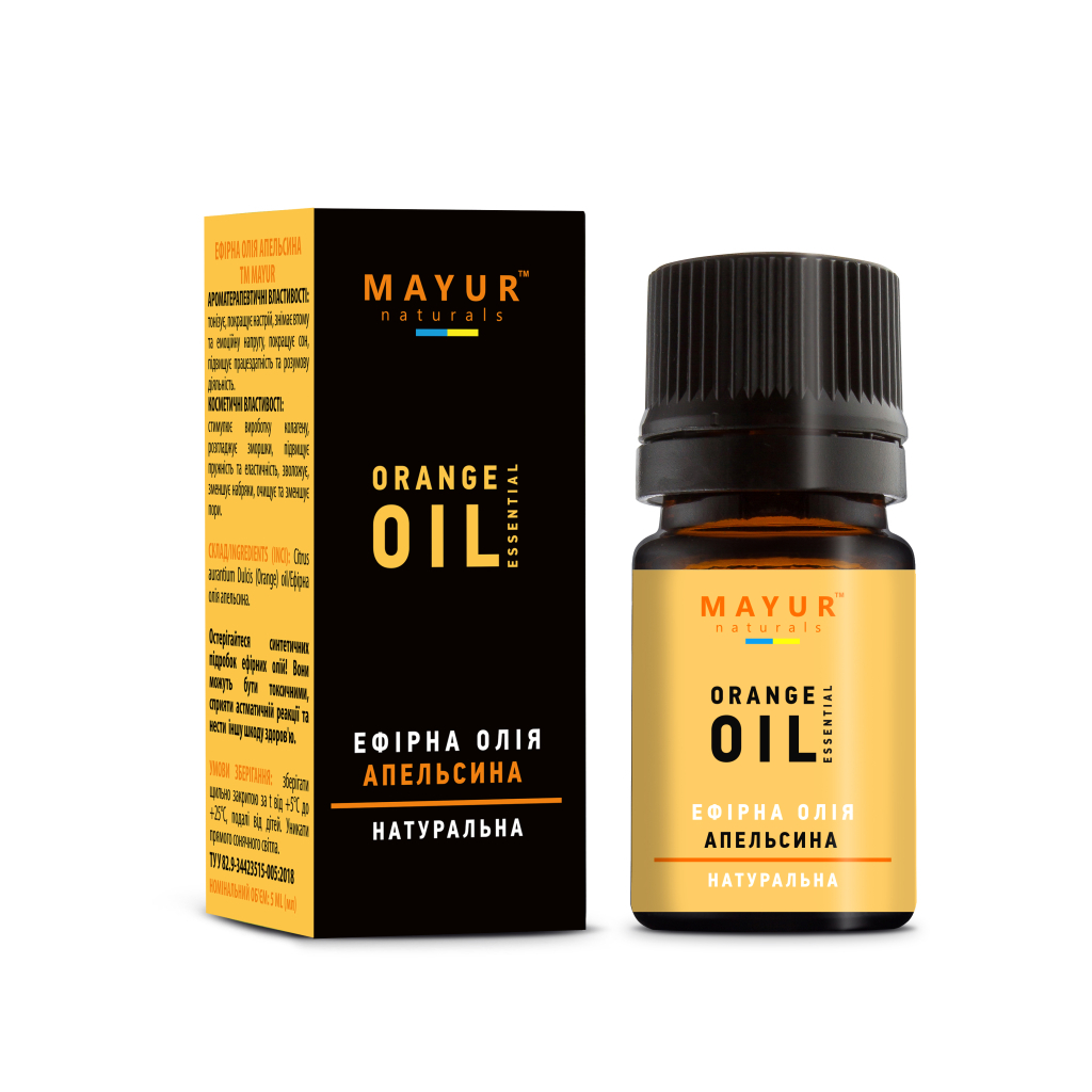 Ефірна олія Mayur Апельсина 5 мл (4820189561439) - фото 1 Ефірна олія Mayur Апельсина 5 мл (4820189561439) - фото 1