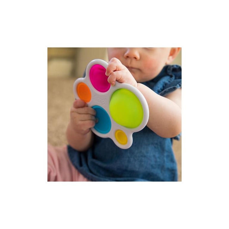 Брязкальце Fat Brain Toys прорізувач і тактильна іграшка Натисни кулю dimpl (F192ML) - фото 3