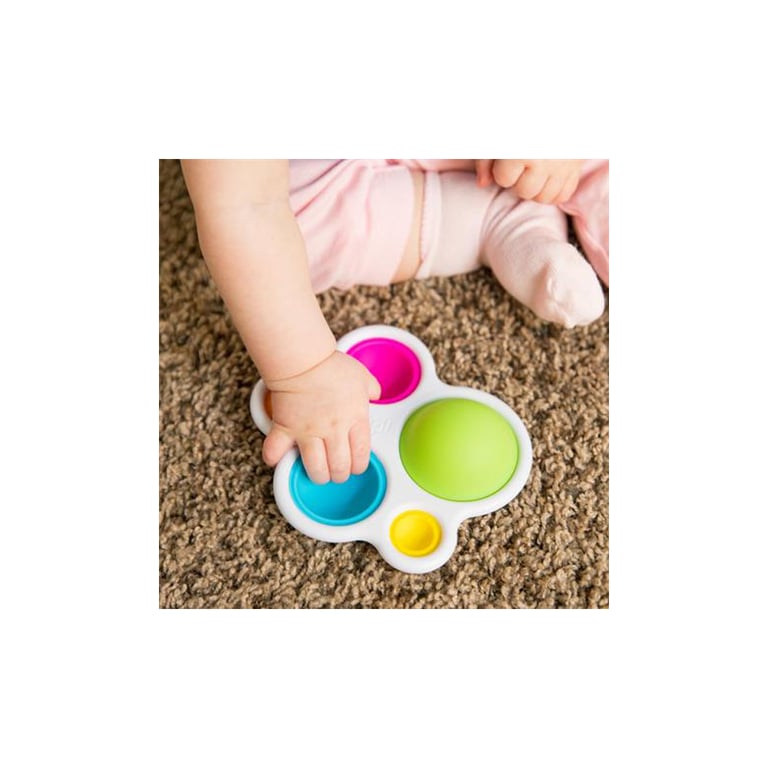 Брязкальце Fat Brain Toys прорізувач і тактильна іграшка Натисни кулю dimpl (F192ML) - фото 4