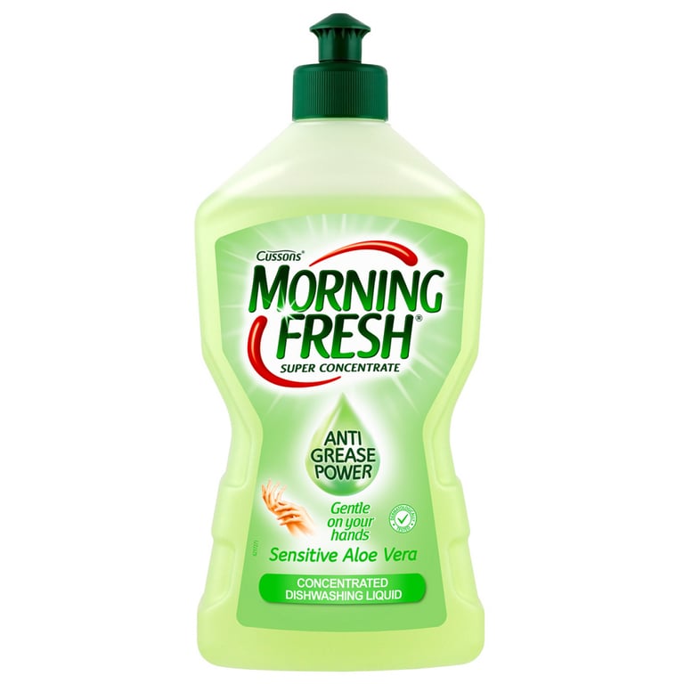 Засіб для ручного миття посуду Morning Fresh Sensitive Aloe Vera 450 мл (5900998022983/5000101509650)
