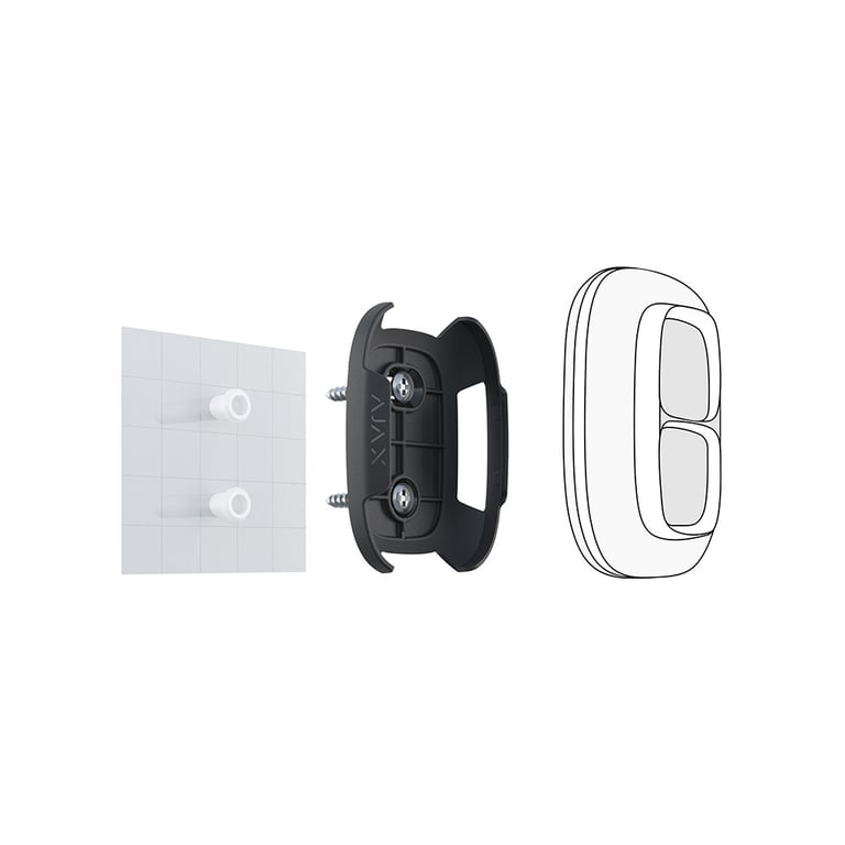 Аксесуар для охоронних систем Ajax DoubleButton Holder чорна - фото 2