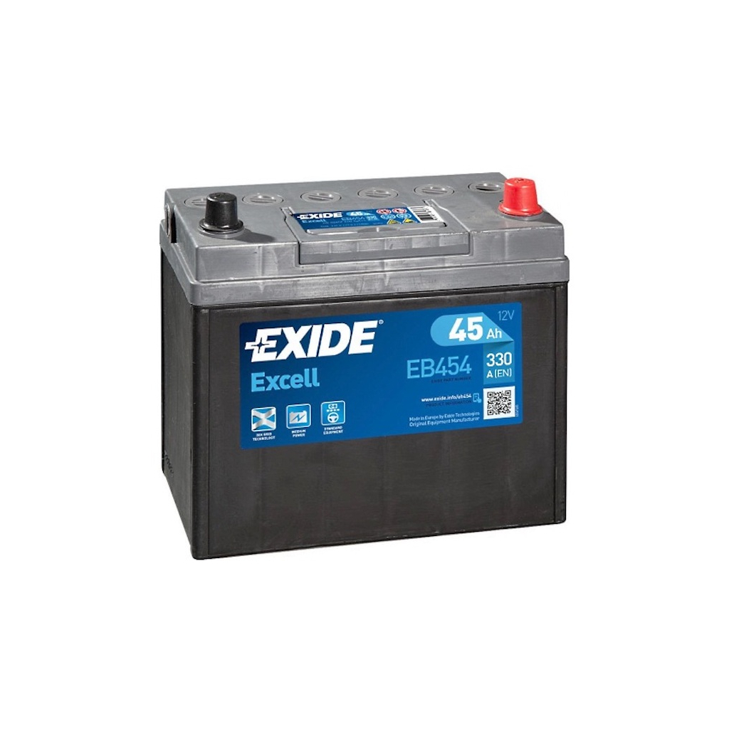 Акумулятор автомобільний EXIDE EXCELL 45A (EB454) Акумулятор автомобільний EXIDE EXCELL 45A (EB454)