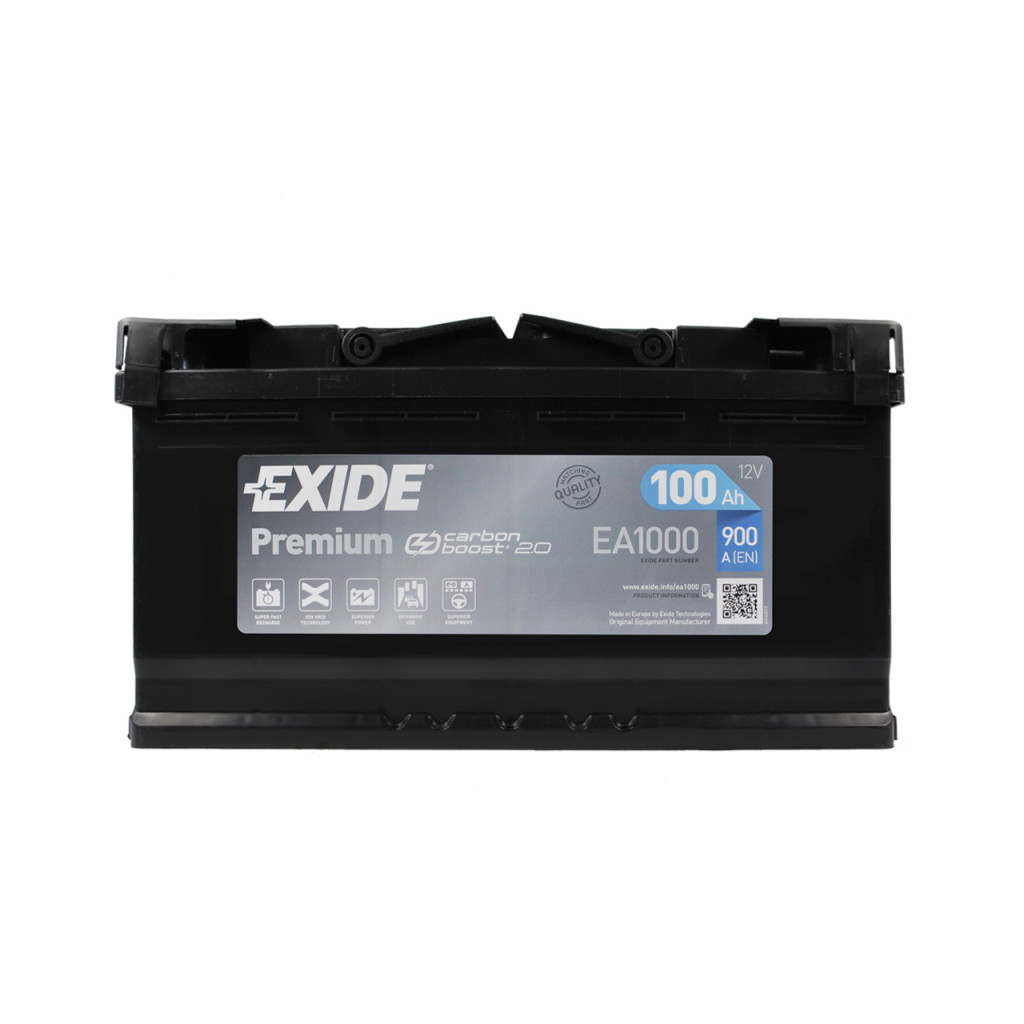 Акумулятор автомобільний EXIDE PREMIUM 100A (EA1000) - фото 1