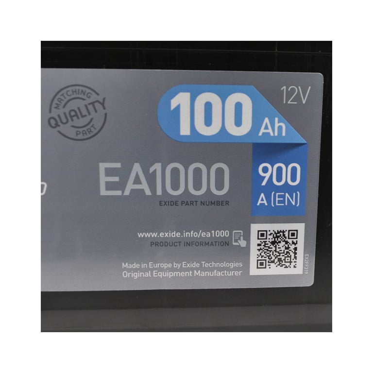 Акумулятор автомобільний EXIDE PREMIUM 100A (EA1000) - фото 2