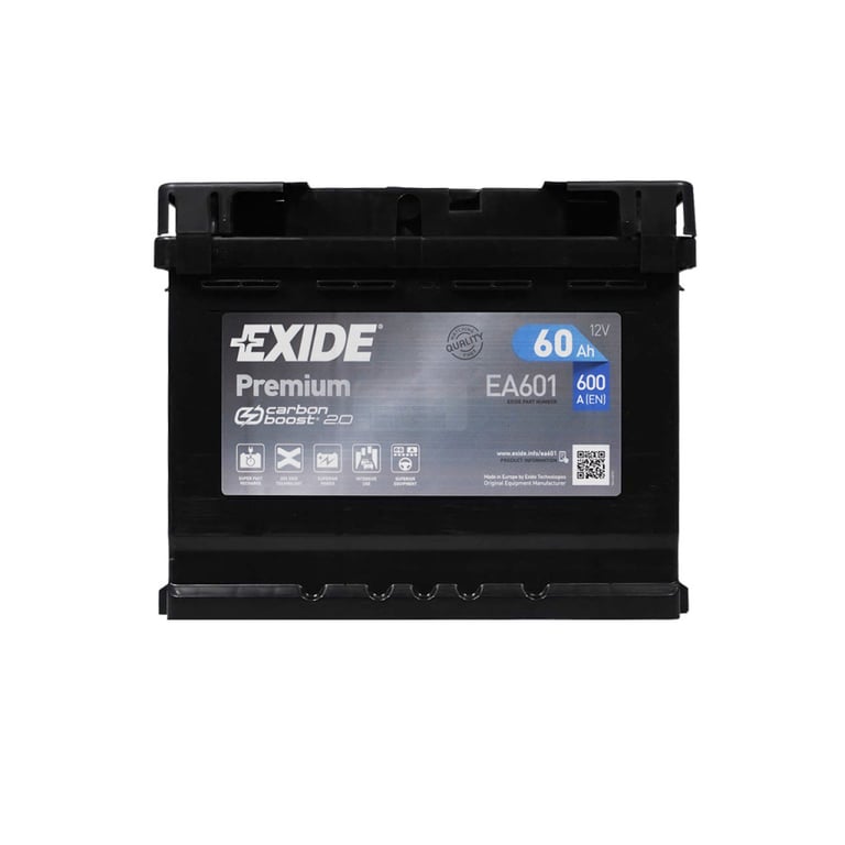 Акумулятор автомобільний EXIDE PREMIUM 60A (EA601) - фото 1