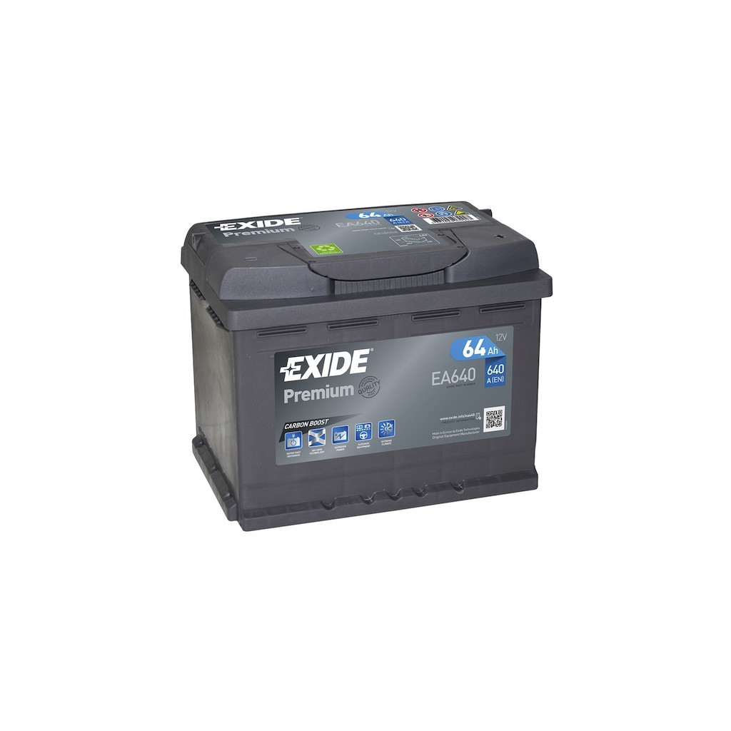 Акумулятор автомобільний EXIDE PREMIUM 64A (EA640) - фото 1 Акумулятор автомобільний EXIDE PREMIUM 64A (EA640) - фото 1