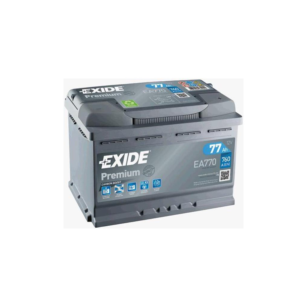 Акумулятор автомобільний EXIDE PREMIUM 77A (EA770) - фото 1 Акумулятор автомобільний EXIDE PREMIUM 77A (EA770) - фото 1