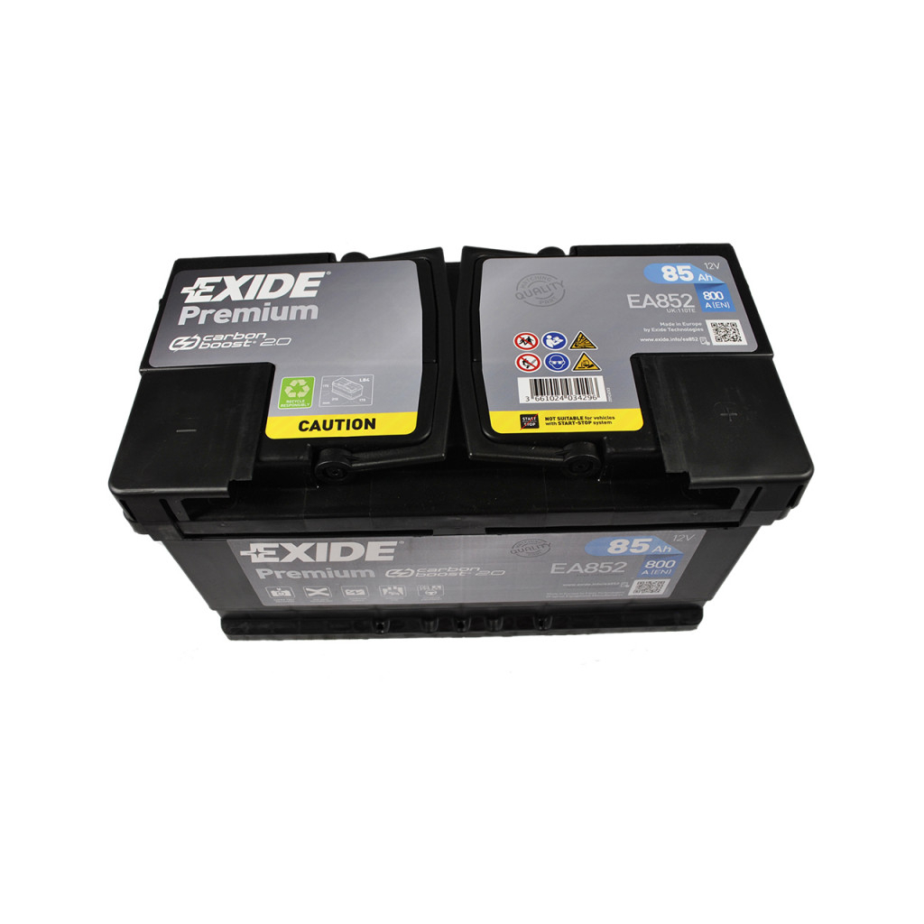 Акумулятор автомобільний EXIDE PREMIUM 85A (EA852) - фото 4 Акумулятор автомобільний EXIDE PREMIUM 85A (EA852) - фото 4