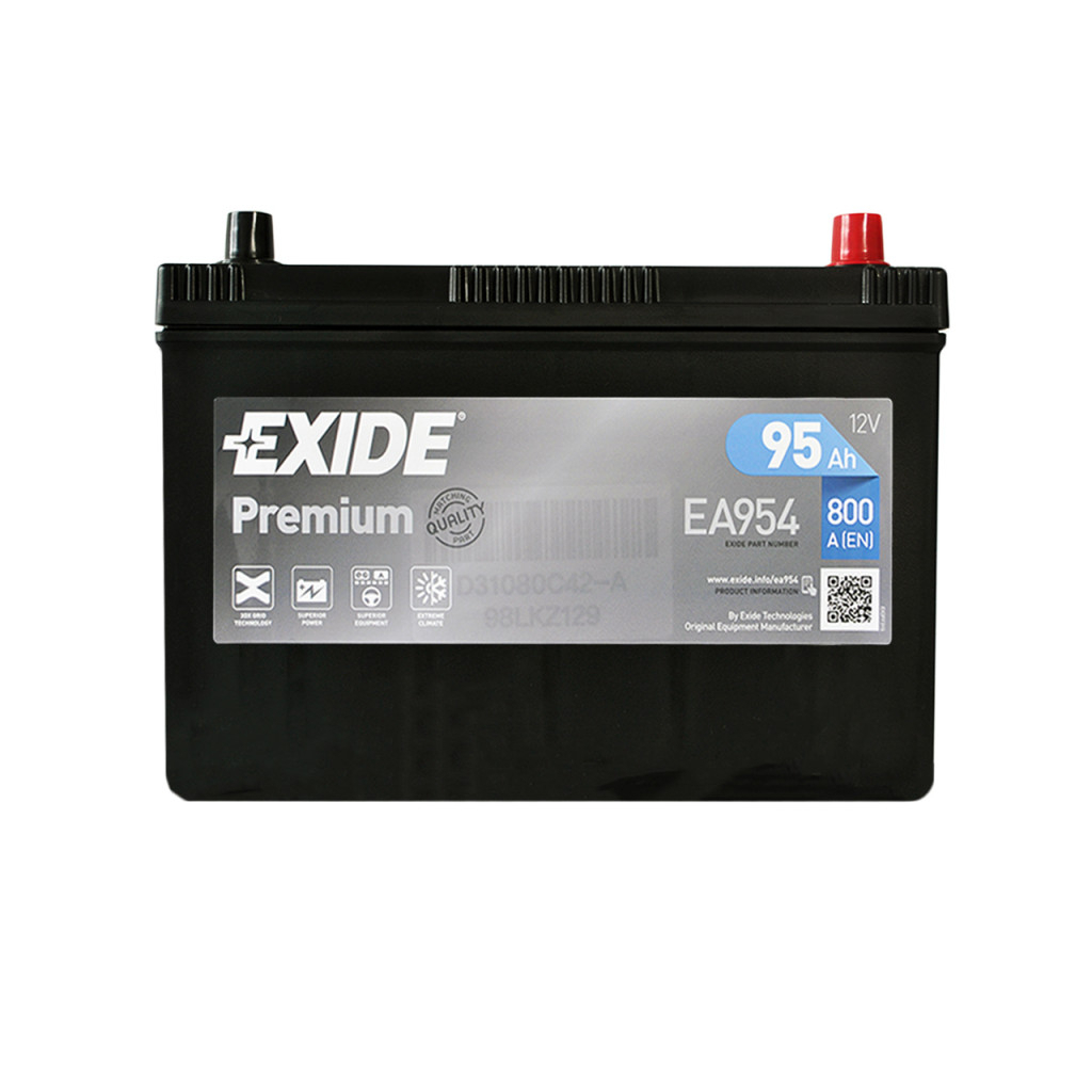 Акумулятор автомобільний EXIDE PREMIUM 95A (EA954) Акумулятор автомобільний EXIDE PREMIUM 95A (EA954)