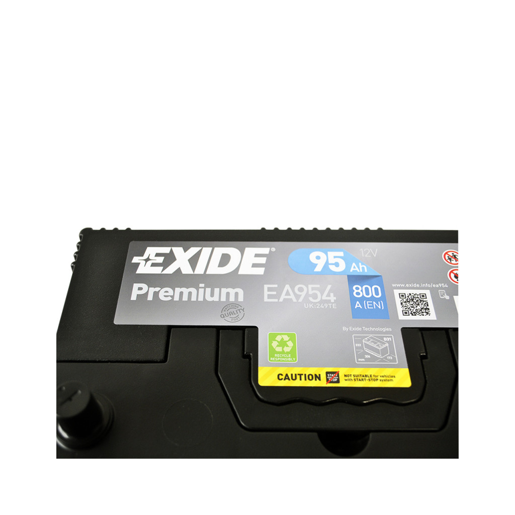 Акумулятор автомобільний EXIDE PREMIUM 95A (EA954) - фото 2 Акумулятор автомобільний EXIDE PREMIUM 95A (EA954) - фото 2