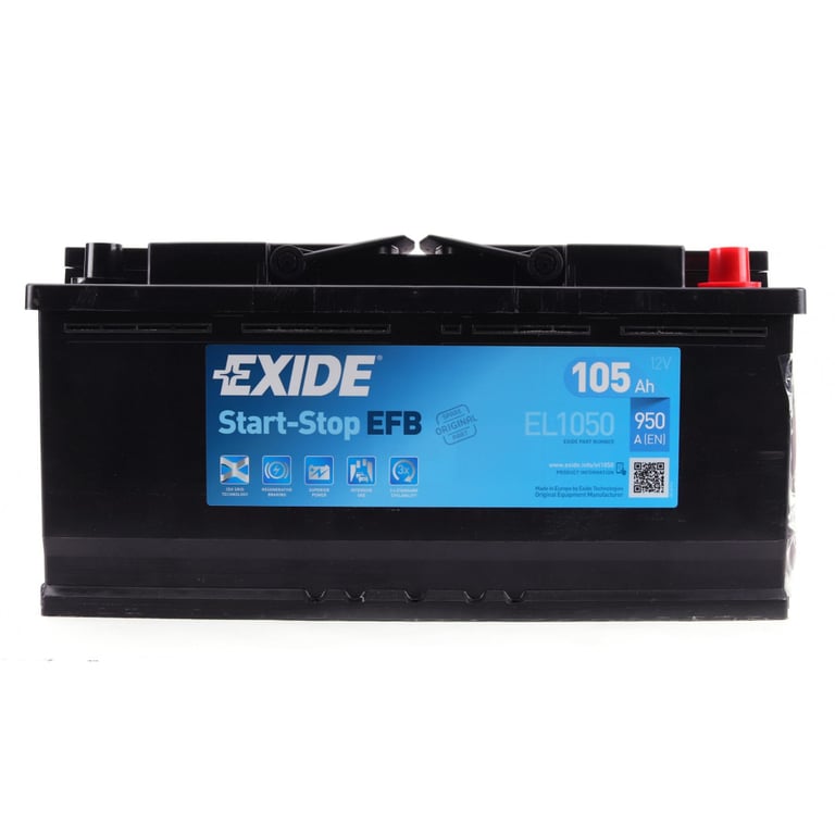 Акумулятор автомобільний EXIDE START-STOP EFB 105A (EL1050) - фото 2