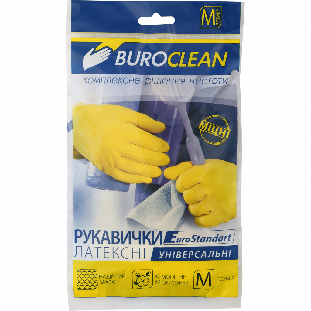 Рукавички господарські Buroclean розмір M 1 пара (4823078930736) - фото 1 Рукавички господарські Buroclean розмір M 1 пара (4823078930736) - фото 1