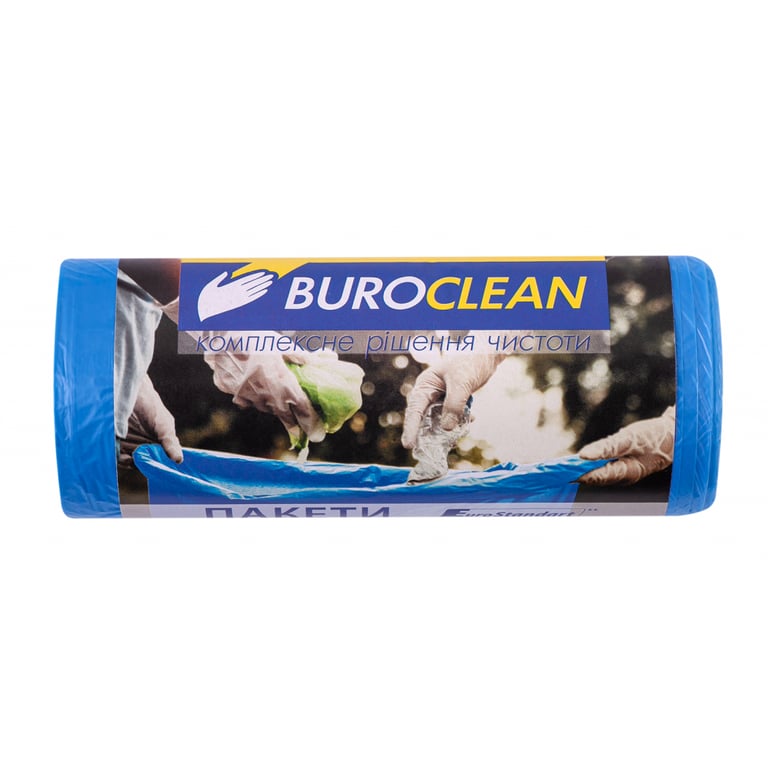 Пакети для сміття Buroclean EuroStandart сині 35 л 30 шт. (4823078977816) - фото 1
