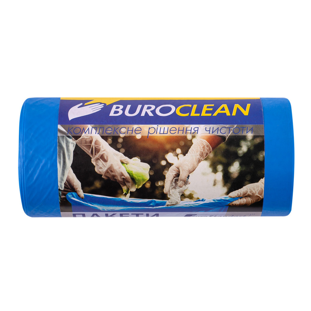 Пакети для сміття Buroclean EuroStandart міцні сині 60 л 20 шт. (4823078977878) Пакети для сміття Buroclean EuroStandart міцні сині 60 л 20 шт. (4823078977878)