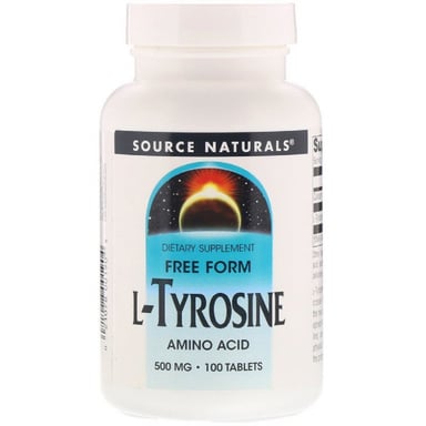 Амінокислота Source Naturals L-Тирозин 500 мг, L-Tyrosine, 100 таблеток (SNS-00190) - фото 1