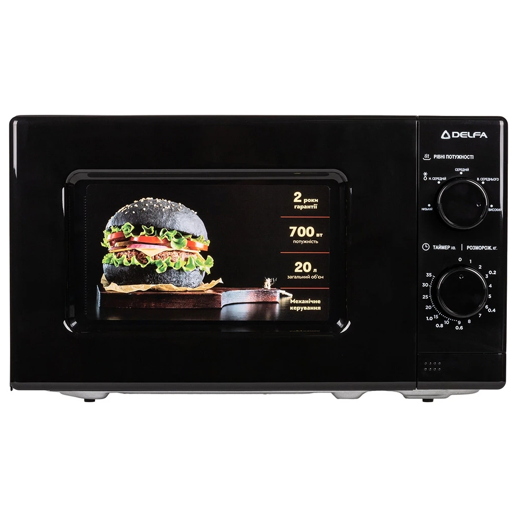 Мікрохвильова піч Delfa MD202MB - фото 1 Мікрохвильова піч Delfa MD202MB - фото 1