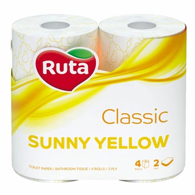 Туалетний папір Ruta Classic 2 шари Жовтий 4 рулони (4820023748835) - фото 1