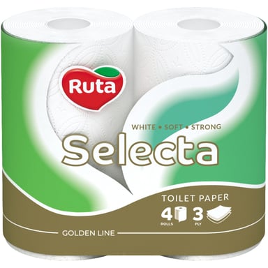 Туалетний папір Ruta Selecta 3 шари 4 рулони (4820023744387) - фото 1