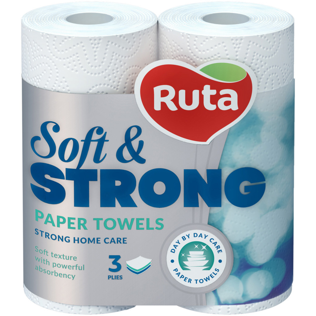 Паперові рушники Ruta Soft & Strong 3 шари 2 рулони (4820023748651) Паперові рушники Ruta Soft & Strong 3 шари 2 рулони (4820023748651)