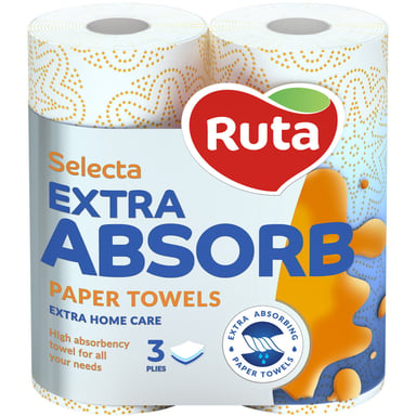 Паперові рушники Ruta Selecta 3 шари 2 шт. (4820023744516) - фото 1