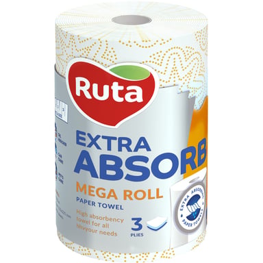 Паперові рушники Ruta Selecta Mega roll 3 шари 1 шт. (4820023745643) - фото 1