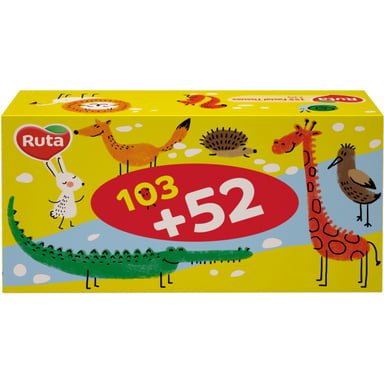 Серветки косметичні Ruta Kids 2 шари 155 аркушів (4820023748422) - фото 1