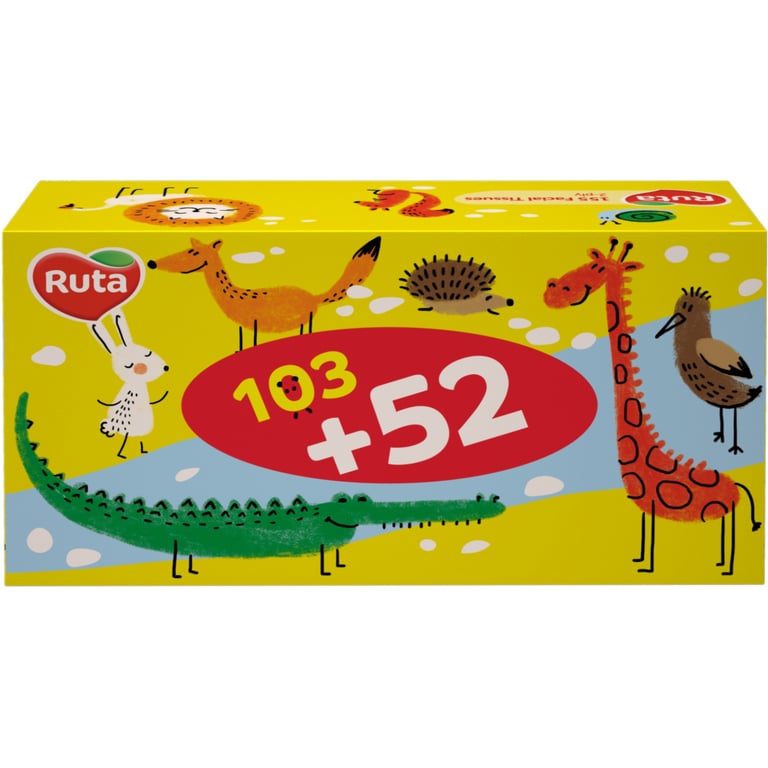 Серветки косметичні Ruta Kids 2 шари 155 аркушів (4820023748422) - фото 1
