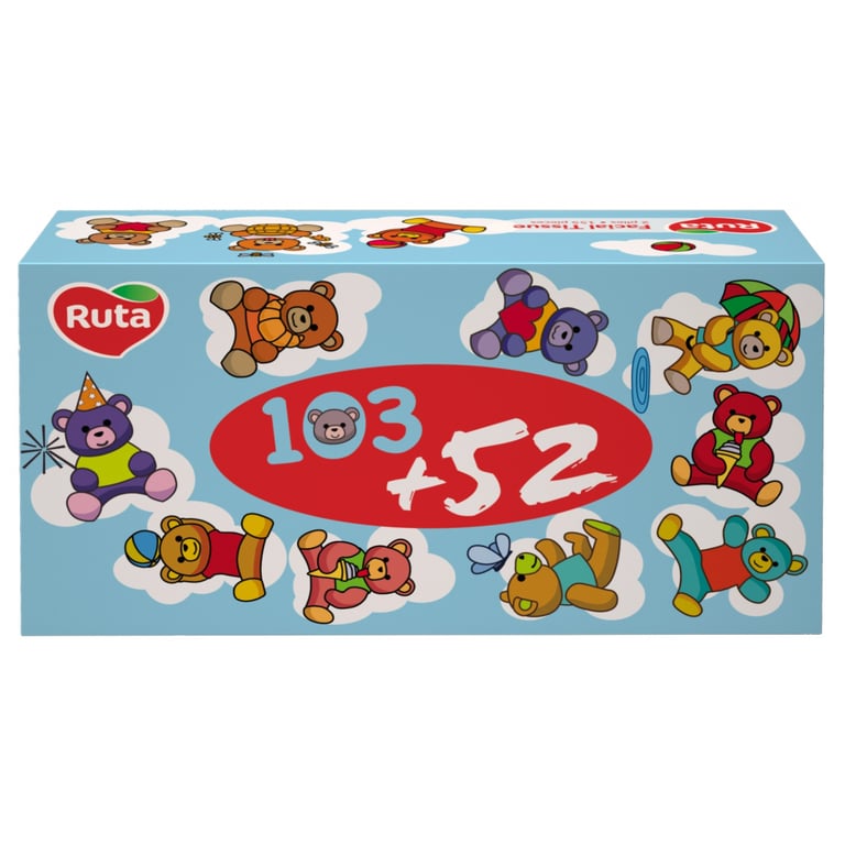 Серветки косметичні Ruta Kids 2 шари 155 аркушів (4820023748422) - фото 2