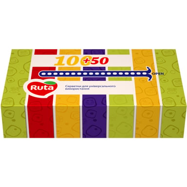 Серветки косметичні Ruta 2 шари 150 аркушів (4820023745599) - фото 1