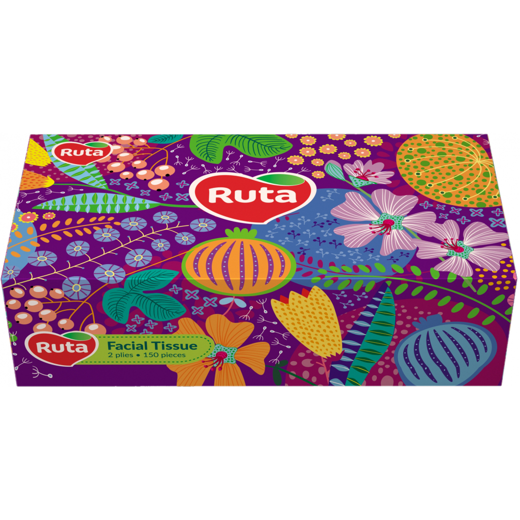 Серветки косметичні Ruta 2 шари 150 аркушів (4820023744714) - фото 1 Серветки косметичні Ruta 2 шари 150 аркушів (4820023744714) - фото 1