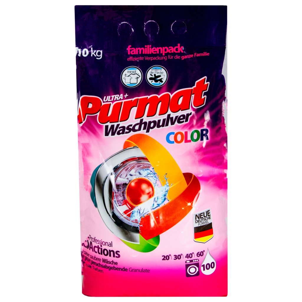Пральний порошок Purmat Color 10 кг (4260418932959) - головне фото