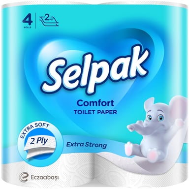 Туалетний папір Selpak Comfort 2 шари 4 рулони (8690530802117) - фото 1