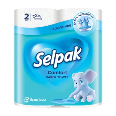 Паперові рушники Selpak Сomfort 2 шари 2 рулони (8690530008847) - фото 1