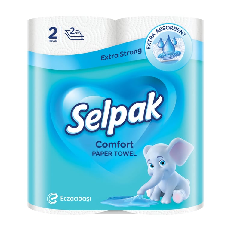 Паперові рушники Selpak Сomfort 2 шари 2 рулони (8690530008847) - фото 1