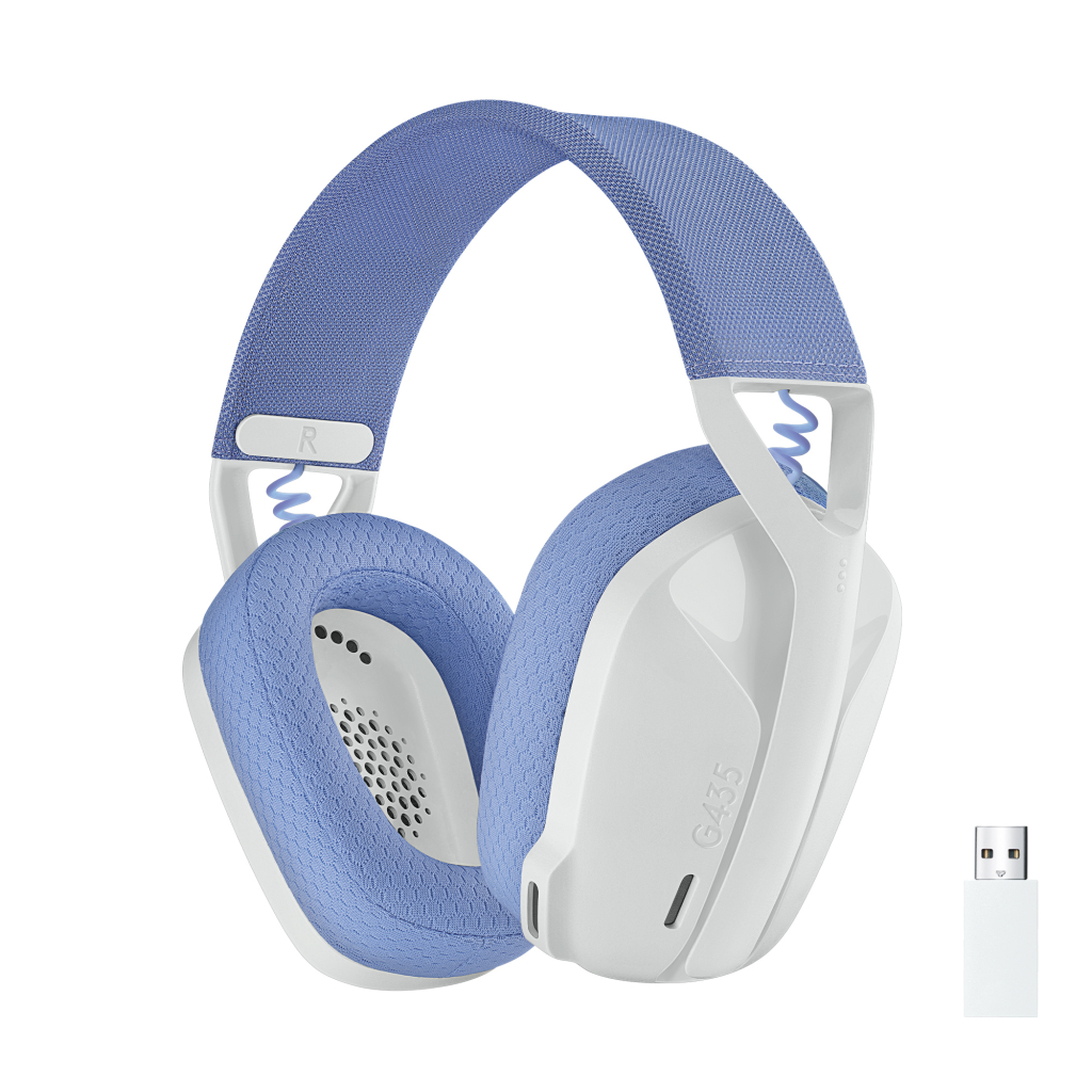 Навушники Logitech G435 Lightspeed Wireless Gaming Headset White (981-001074) - фото 1 Навушники Logitech G435 Lightspeed Wireless Gaming Headset White (981-001074) - фото 1