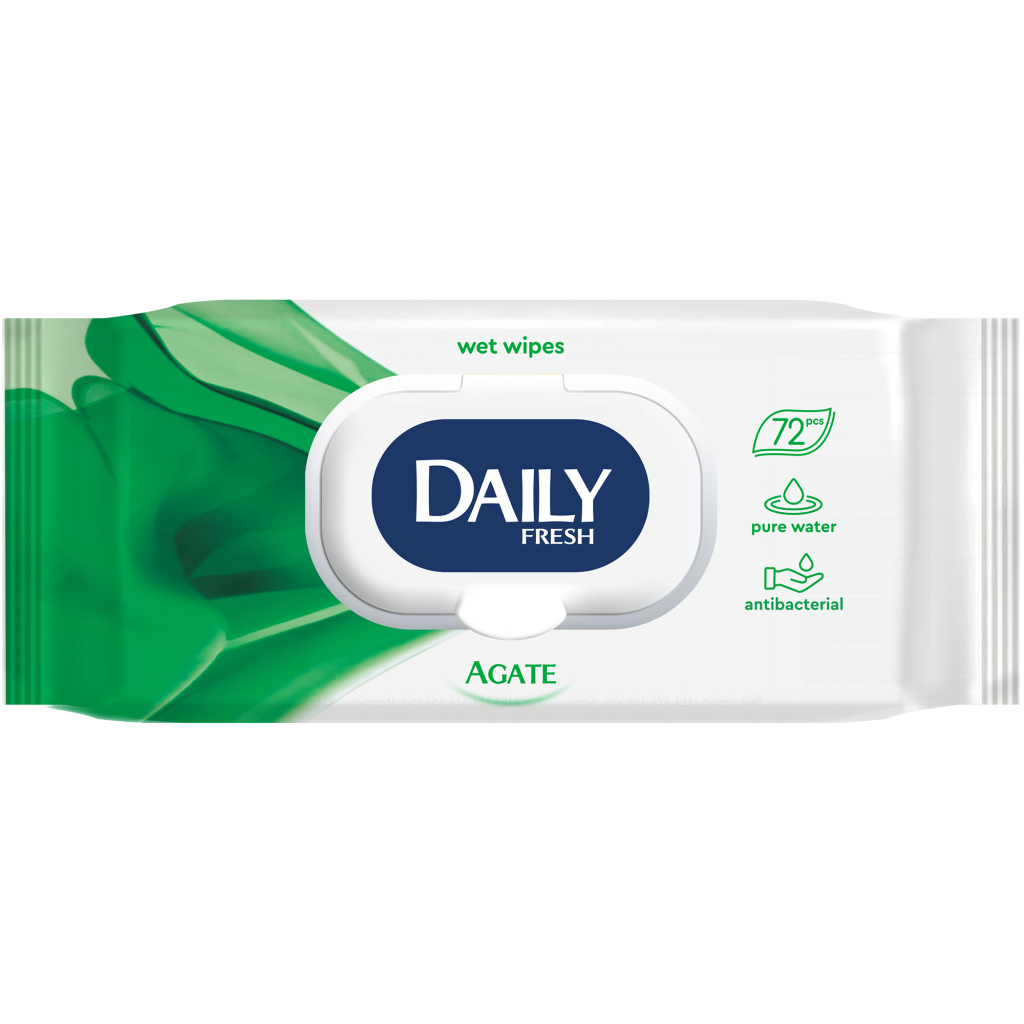 Вологі серветки Daily Fresh універсальні з клапаном 72 шт. (4823071642315) - фото 1