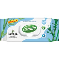 Вологі серветки Smile з екстрактом бамбука 120 шт. (4823071642650) - фото 1