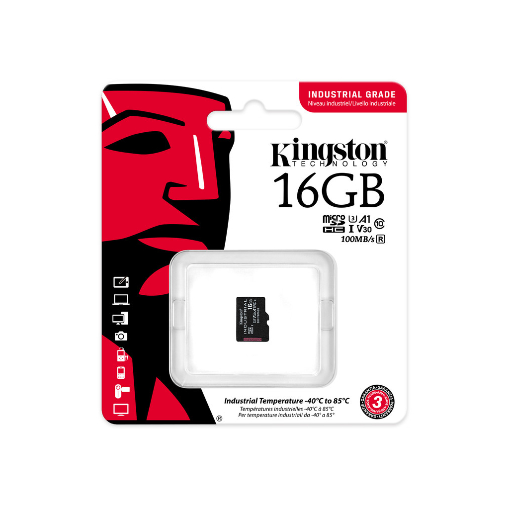 Карта пам'яті Kingston 16GB microSDHC class 10 UHS-I V30 A1 (SDCIT2/16GBSP) - фото 3 Карта пам'яті Kingston 16GB microSDHC class 10 UHS-I V30 A1 (SDCIT2/16GBSP) - фото 3
