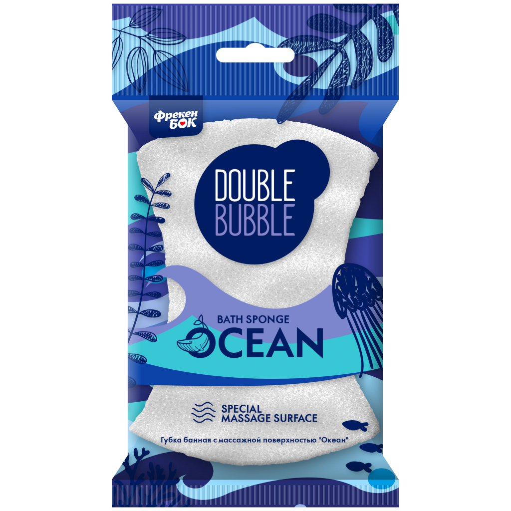 Губка для купання Фрекен БОК Ocean З масажною поверхнею Колір в асортименті (4823071606362) Губка для купання Фрекен БОК Ocean З масажною поверхнею Колір в асортименті (4823071606362)