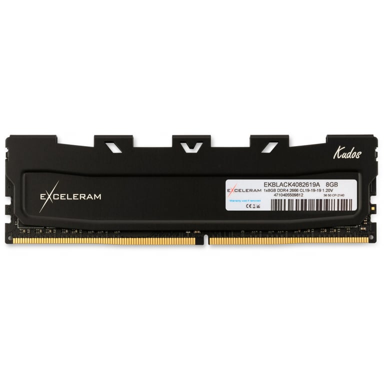 Модуль пам%27яті для комп%27ютера DDR4 8GB 2666 MHz Black Kudos eXceleram (EKBLACK4082619A)