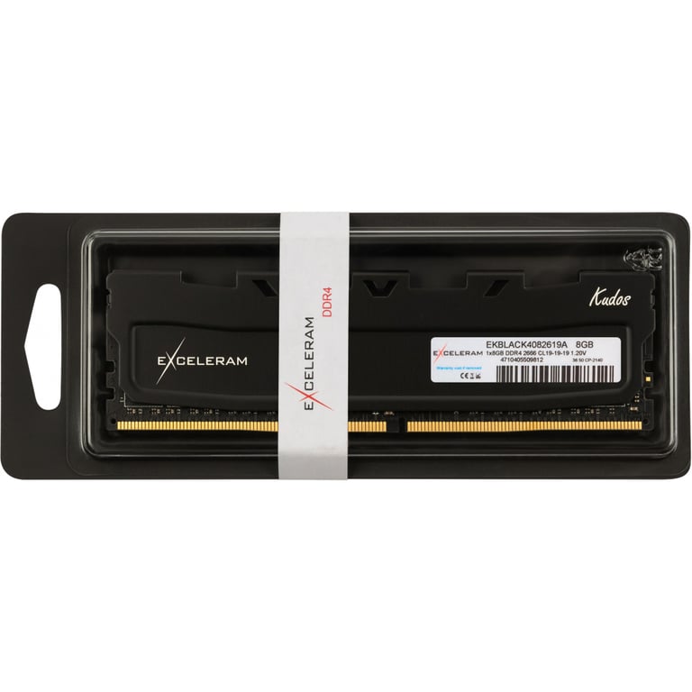 Модуль пам'яті для комп'ютера DDR4 8GB 2666 MHz Black Kudos eXceleram (EKBLACK4082619A) - фото 3